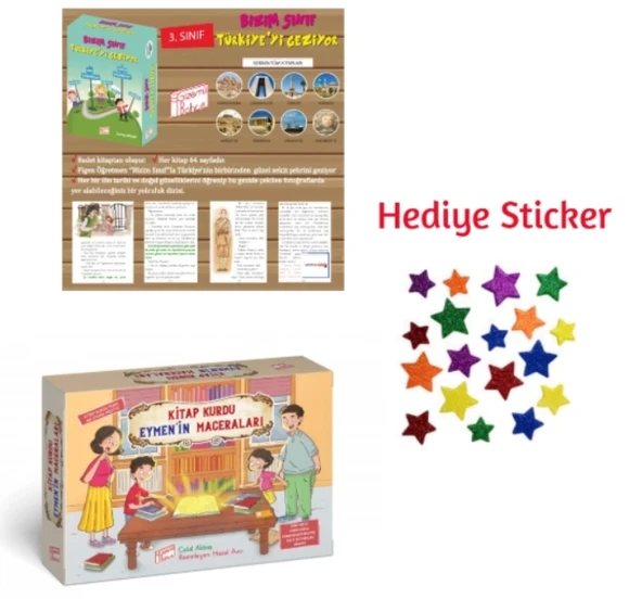 GİZEMLİ BAHÇE 3.SINIF BİZİM SINIF TÜRKİYEYİ GEZİYOR - KİTAP KURDA EYMEN'İN MACERALARI 10'LU HİKAYE SETİ ürün görseli
