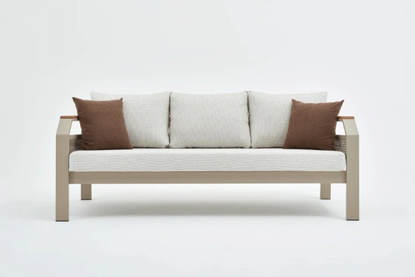 Morento Bahçe Oturma Grubu 3+1+1+Sehpa - Kum Rengi - Resim 3