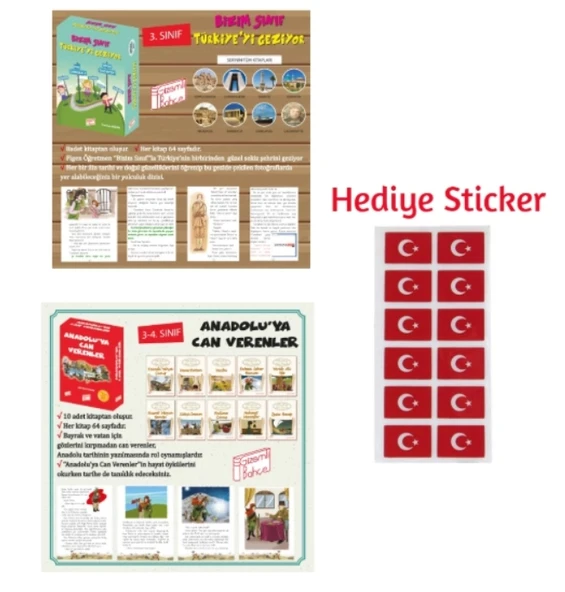 GİZEMLİ BAHÇE 3.SINIF BİZİM SINIF TÜRKİYEYİ GEZİYOR - ANADOLUYA CAN VERENLER 10'LU HİKAYE SETİ