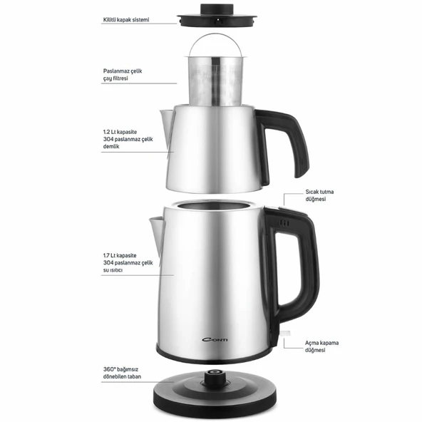 Conti CTM-125 Tealine Paslanmaz Çelik Çay Makinesi - İnox - 2