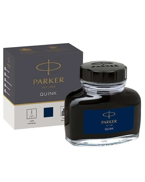 Parker Quink Şişe Mürekkep Mavi Siyah 1950378