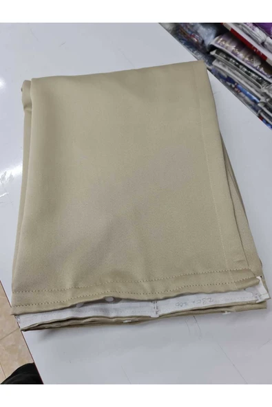 Devrim Olivya Tekstil Bej (Sütlü Kahve ) Güneşlik Fon Perde - Düz Dikim Tek Kanat, Karartma perde (BLACKOUT DEĞİL) - 2