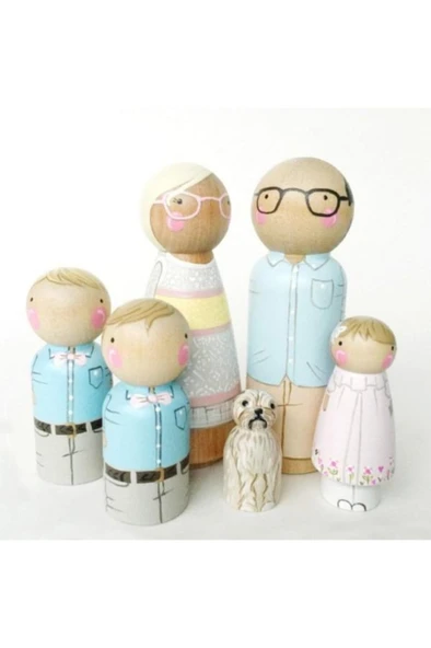 Onshine Ahşap Aile Boyama Seti - 7