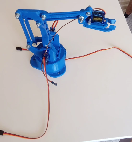 Arduino Robot Kol Kiti 3D Baskı Birleşmiş Halde Robot Kol - 4