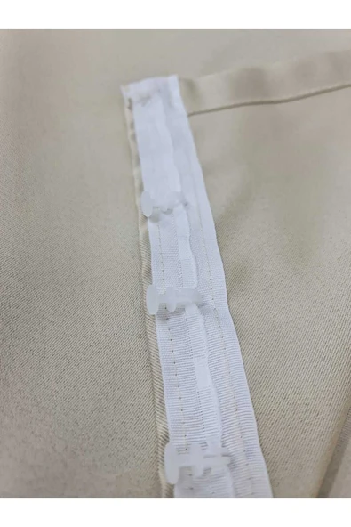 Devrim Olivya Tekstil Bej (Sütlü Kahve ) Güneşlik Fon Perde - Düz Dikim Tek Kanat, Karartma perde (BLACKOUT DEĞİL) - 4