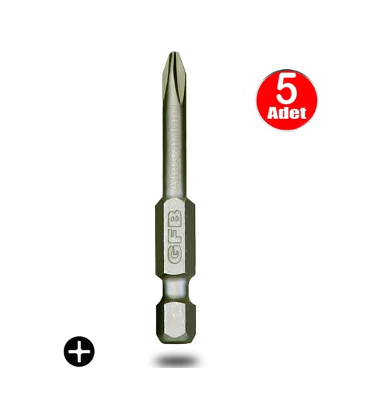 Gfb Bits Yıldız Uç Vidalama Matkap Ucu Ph1 X 50mm - 5 Adet