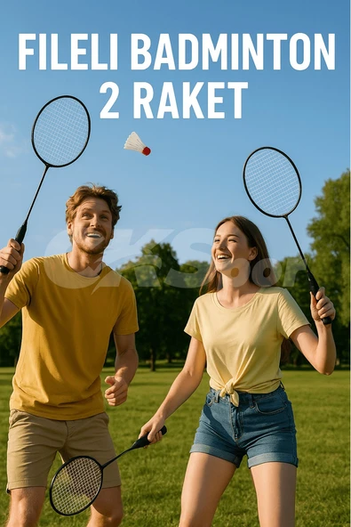CKSpor Fileli Badminton Raket Seti – 2 Raket 3 Top ile Birlikte CKS-82 - 2