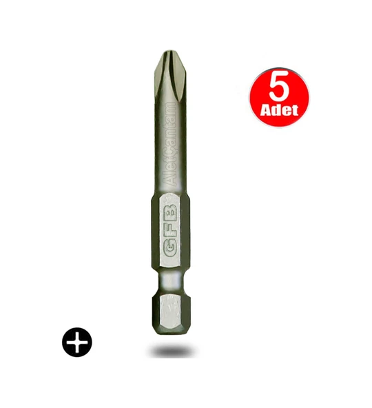 Gfb Bits Yıldız Uç Vidalama Matkap Ucu Ph2 X 50mm - 5 Adet