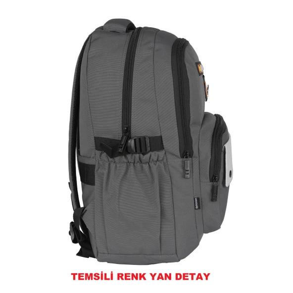 Relaxion Pembe 2057 Su Geçirmez Astarlı Kumaş Okul Sırt Çantası - 3