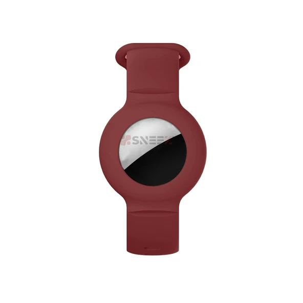 Apple AirTag Yüksek Kaliteli Anahtarlık ve Bileklik Kılıfı 360 Tam Koruma Silikon Kordon  Mürdüm - Resim 4