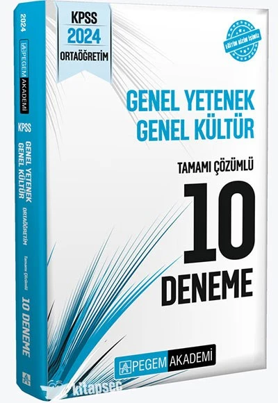 KPSS Genel Yetenek Genel Kültür Ortaöğretim Tamamı Çözümlü 10 Deneme Pegem Akademi ürün görseli 1