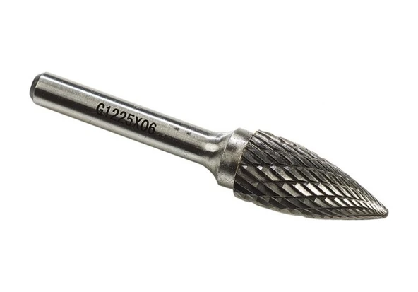 Gfb 3243 Kalıpçı Sivri Çam Freze G12 x 25 x 06 - 2 Adet ürün görseli