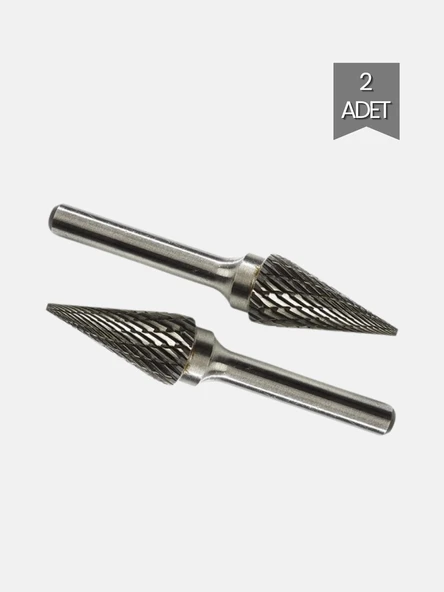 Gfb 3258 Kalıpçı Konik Sivri Freze M12 x 25 x 06 - 2 Adet ürün görseli