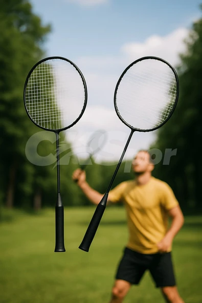 CKSpor Fileli Badminton Raket Seti – 2 Raket 3 Top ile Birlikte CKS-82
