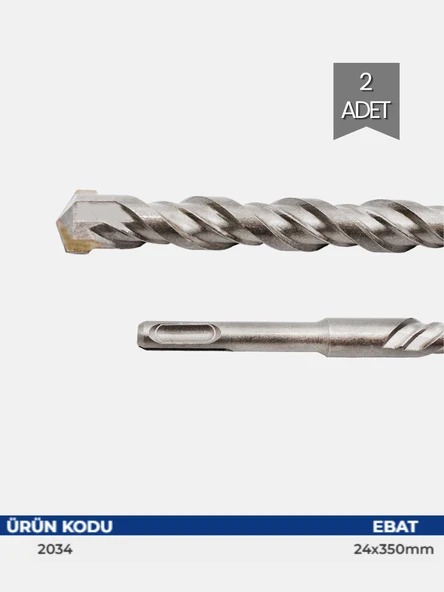 Gfb 2034 Sds Plus 4 Kanallı Matkap Ucu 24 x 350 mm - 2 Adet - Resim 2