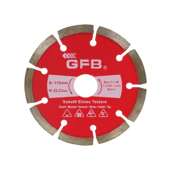 Gfb 2390 Beton-Mermer-Granit Kesici Soketli Elmas Testere 230 mm - 2 Adet ürün görseli 1