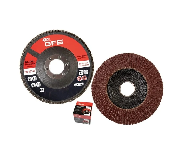 Gfb 10 Adet Alüminyum Flap Disk Zımpara 115 Mm-100 Kum - 2