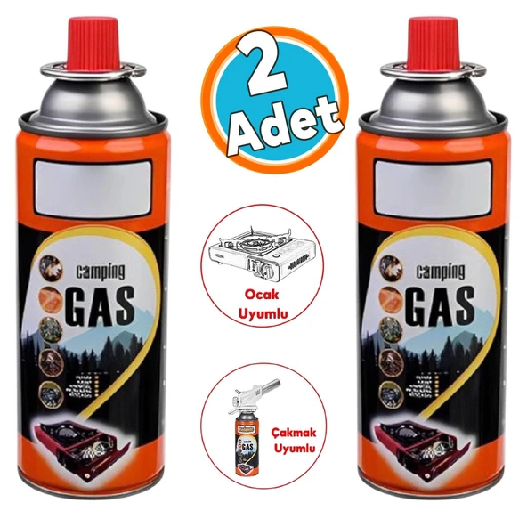 Kamp Gazı Bütan Propan Gaz Tüpü Portatif Ocak Kartuşu Tek kullanımlık Pürmüz 400 ml 1 Adet