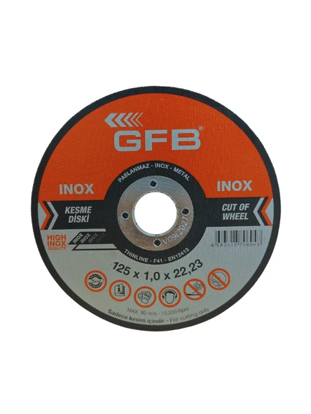 Gfb 2350 İnox  Kesici Taş 115 x 1 x 22.23 mm - 50 Adet - Resim 2
