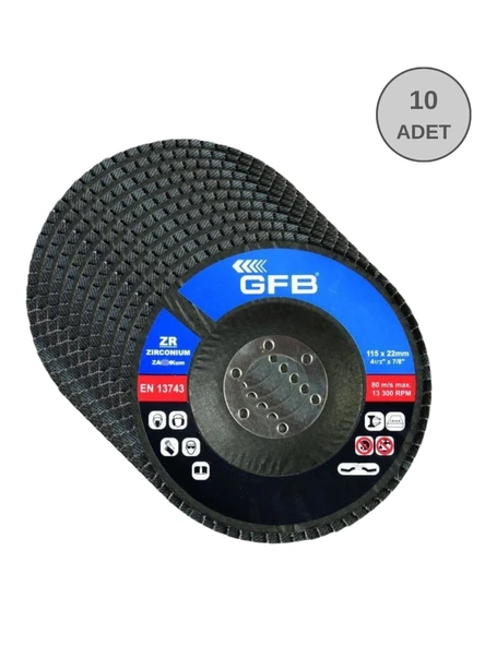 Gfb 2323 Zirkonyum Flap Disk Zımpara 115 x 80 Kum - 10 Adet ürün görseli