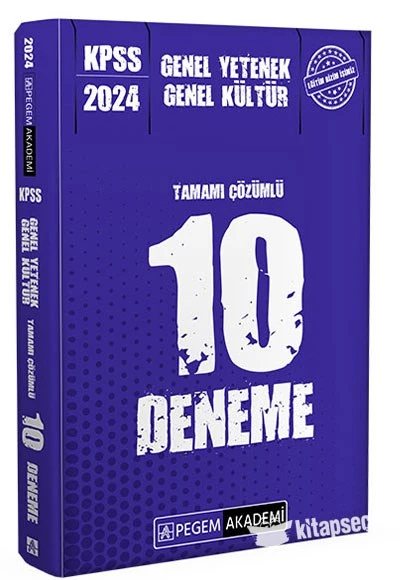 2024 KPSS Genel Yetenek Genel Kültür Tamamı Çözümlü 10 Deneme Pegem Akademi