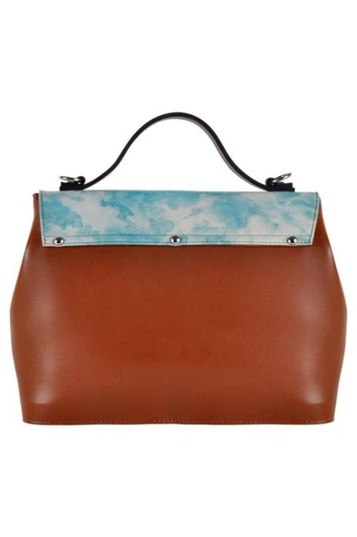 Kadın Vegan Deri Kahverengi El Çantası - Caretta-hey Dude Tasarım - 3