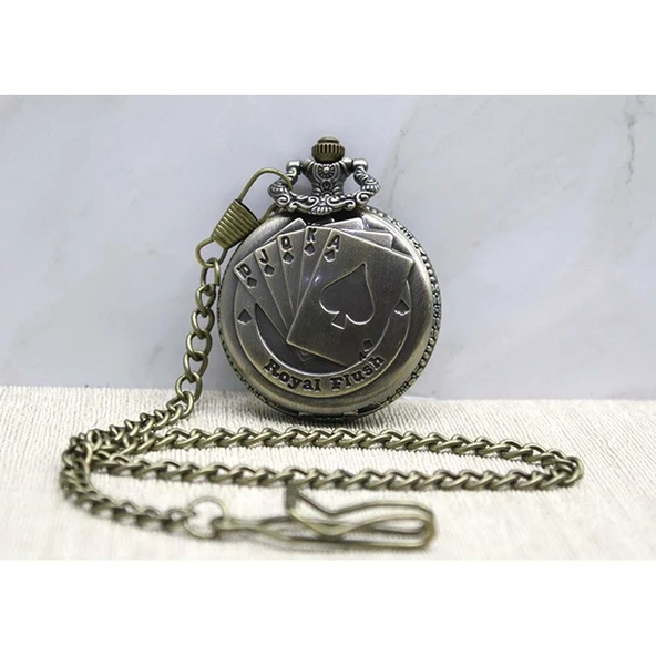 Oyun Kartı Köstekli Saat