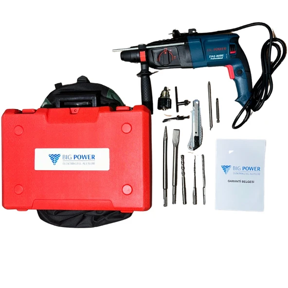 Big Power 800 W Kırıcı Delici + Aksesuar ve Sırt Çantası Seti - Resim 2