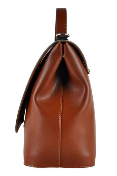 Kadın Vegan Deri Kahverengi El Çantası - Caretta-hey Dude Tasarım - 4