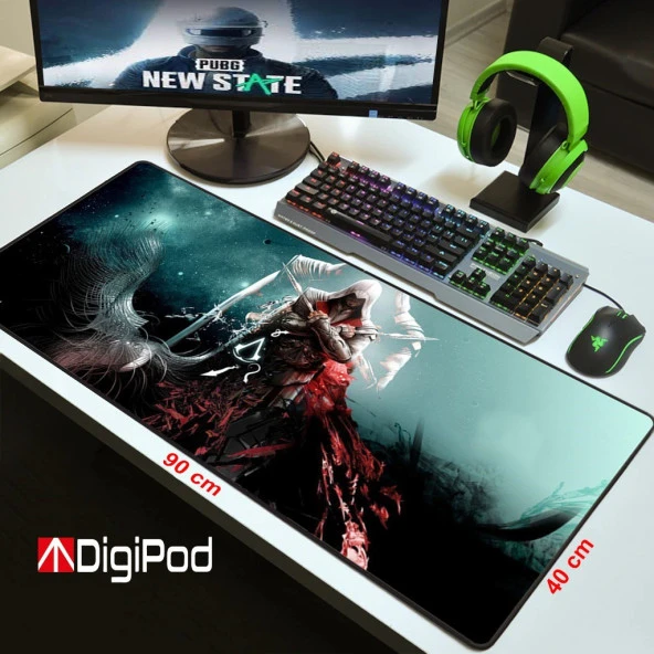 Gaming Mousepad Oyuncu Mousepad 90X40 Xxl Büyük Oyuncu Mousepad Kaymaz Taban 4mm Kalınlık - 4
