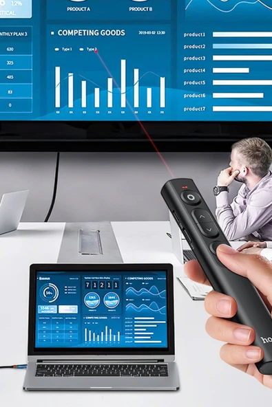 Hoco GM201 Kablosuz Lazer Sunum Kalemi - Resim 6