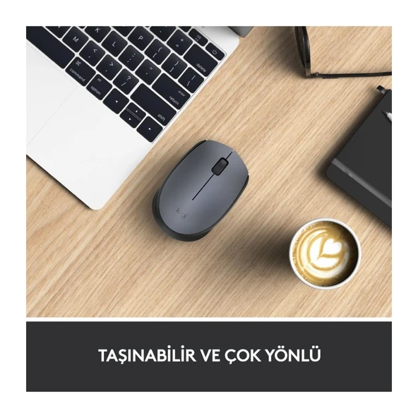 Logitech M170 910-004642 Optik Kablosuz Gri-Siyah Mouse - 5