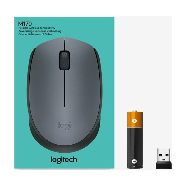 Logitech M170 910-004642 Optik Kablosuz Gri-Siyah Mouse - 11