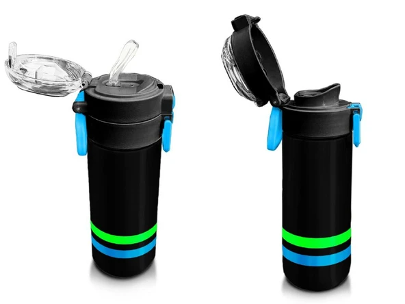 Coral High 500 ml Paslanmaz Çelik Okul Termosu/Suluk/Matara - Erkek Çocuk - Siyah 31929 - Sızdırma Yapmaz - Resim 4