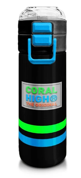 Coral High 500 ml Paslanmaz Çelik Okul Termosu/Suluk/Matara - Erkek Çocuk - Siyah 31929 - Sızdırma Yapmaz ürün görseli