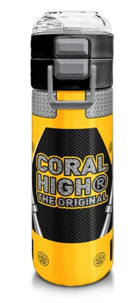 Coral High Erkek Çocuk 500 ml Okul ve Günlük Paslanmaz Çelik Termos - Sarı Siyah Robot Desenli - Sızdırmaz ürün görseli