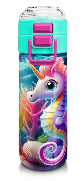 Coral High Çelik Matara Termos/Suluk 31988 - 500ml, Kız Çocuk - Denizatı Desenli