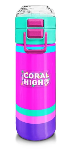 Coral High 500 ml Pipetli ve Direkt İçim Çelik Termos/Matara - Kız Çocuk -  Çok Renkli