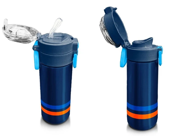 Coral High 500 ml Lacivert 31928 - Erkek Çocuk Paslanmaz Çelik Okul Termosu/Suluk/Matara - 4