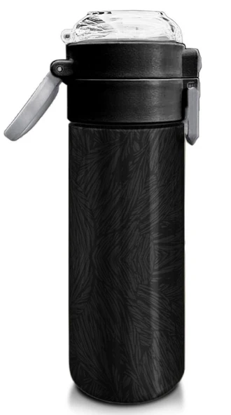 Coral High 500 ml Paslanmaz Çelik Okul Termosu/Suluk/Matara - Erkek Çocuk - Siyah Futbol Desenli - Sızdırma Yapmaz - 3