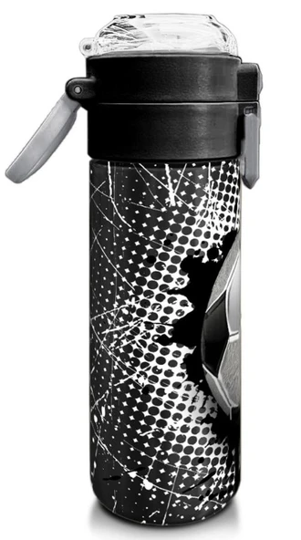 Coral High 500 ml Pipetli ve Direkt İçim Çelik Termos/Matara - Erkek Çocuk -  Futbol Desenli - 3