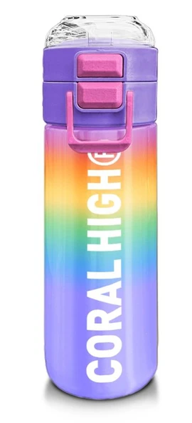 Coral High Erkek Çocuk 500 ml Okul ve Günlük Paslanmaz Çelik Termos - Renk Geçişli Desenli  - Sızdırmaz