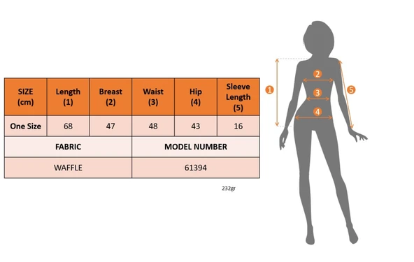 Lucky Life Kısa Kollu V Yakalı Düğmeli Waffle Bluz - Resim 4