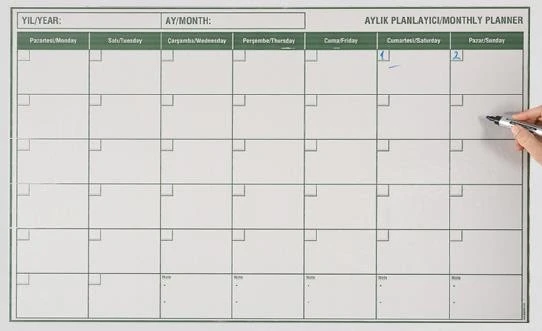 Panda 85X56 Mini Aylık Plan Pan778