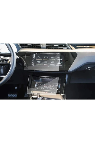 Audi A6 Navigasyon ve Alt Kontrol Paneli 9H Nano Ekran Koruyucu 2019-2023