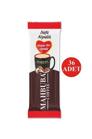 Mahbuba 3ü1 Arada Sütlü Köpüklü 36x10gr Mini Küçük Boy Ikramlık Otobüs Hazır Kahve Poşet - 2