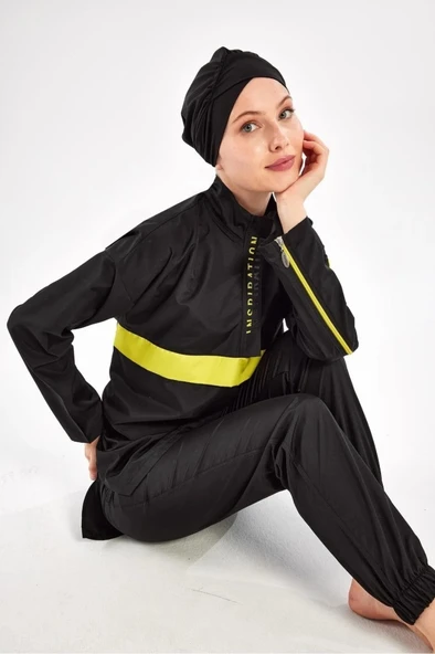 Adasea 251502 Henley Tam Kapalı Tasarım Tesettür Mayo - Resim 4