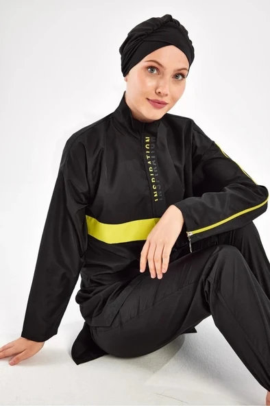 Adasea 251502 Henley Tam Kapalı Tasarım Tesettür Mayo - Resim 5