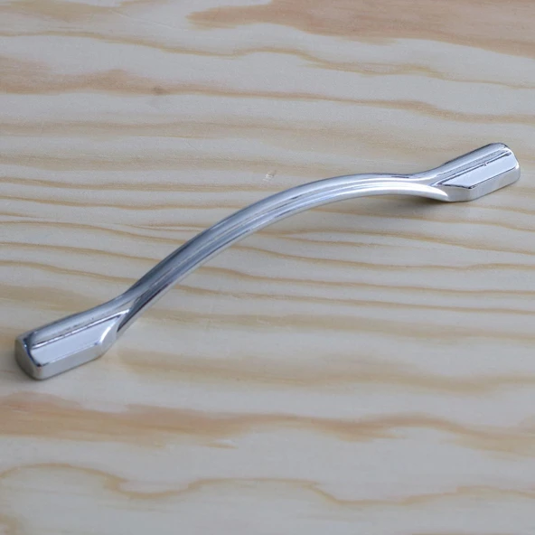 İnci Kulp 128 mm 10 ADET Gümüş Mobilya Mutfak Dolabı Çekmece Dolap Kulpları Kapak Kulpu Kulbu Metal - 7