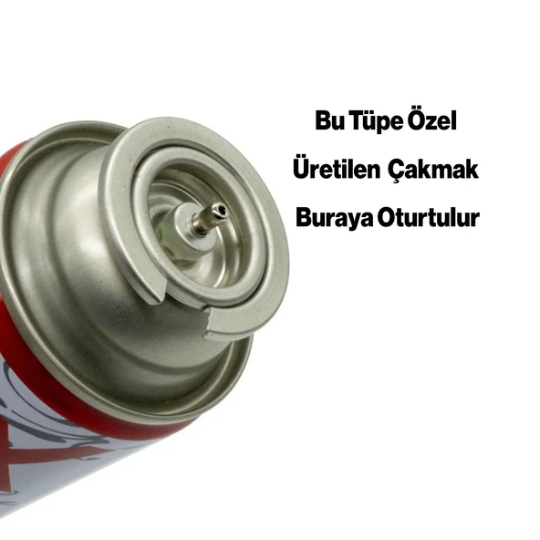 Kamp Gazı (1 Adet) Bütan Propan Tüpü Portatif Ocak Kartuşu Tek kullanımlık Pürmüz 400 ml 227 gr - Resim 3